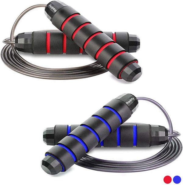 Redify Jump Rope, Adjustable Speed Jumping Rope for Fitness, Workout with Ball Bearings for Women, Men, Kids