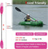 Kayak Paddle with Aluminum Shaft, Nylon Blades, Adjustable 3 Piece Oars, 220-240cm/86-94 Inches, Black/Rose/Teal
