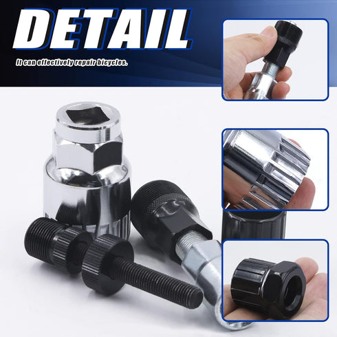 Glarks 6Pcs Bike Repair Tool Kit, Bicycle Crank Extractor, Bottom Bracket Removal Tool & Chain Breaker