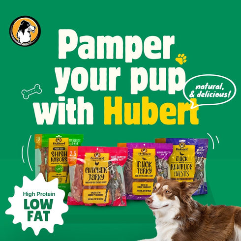 Hubert Pet Triple Flavored Rawhide Kabobs - Chicken, Duck & Pork Hide Chews - 2 lbs - for All Dog Sizes
