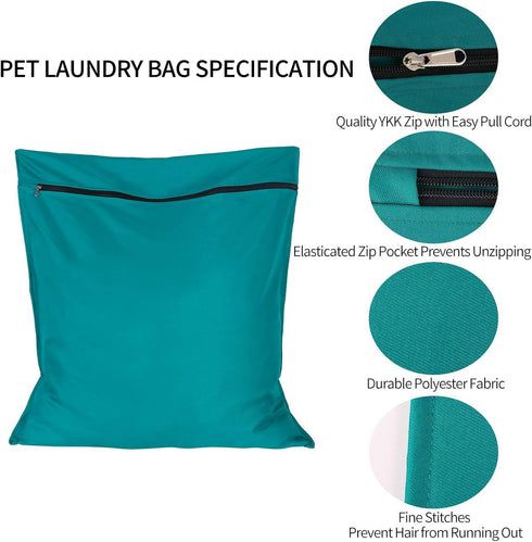 AUXSOUL Pet Laundry Bag, 1 Pack - Big Size Ideal for Dog, Cat, Horse, Guinea, Stops Pet Hair in Washing Machine