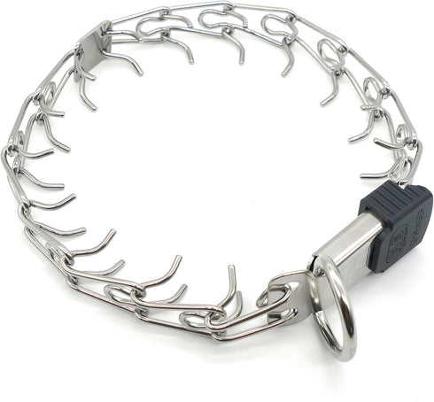 Herm Sprenger Stainless Steel Prong Dog Collar with ClicLock Buckle - Ultra-Plus Training Pinch Collar for Small Medium