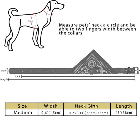 Cosmos Pet Bandana Puppy Dog Scarf Collar Neckchief Pack of 6 with Adjustable Buckle (Medium)