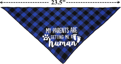 My Parents are Getting me a Human, 2 Pack Gender Reveal Dog Bandana