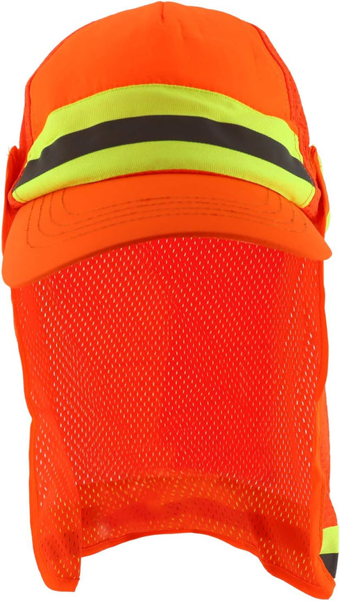 Trendy Apparel Shop High Visibility Reflective Ball Cap with Removable Mesh Flap