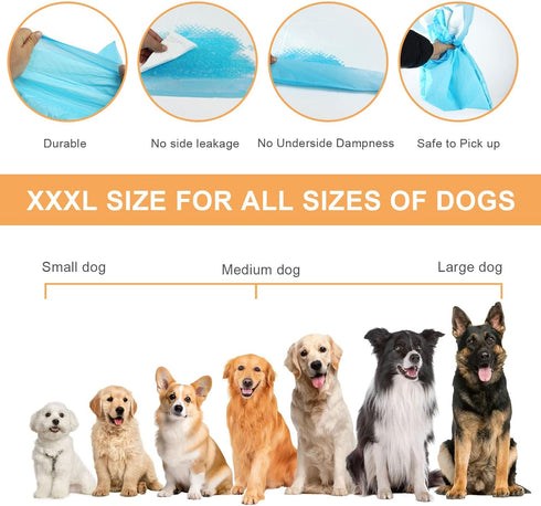 31"x55" 40 Count Pee Pads for Dogs & Cats , Puppy Pads Extra Large, Disposable Thicken Pet Training Pads for Doggie