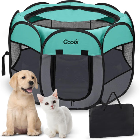 Goozii Pet Cat Playpen for Indoor Cats Enclosed, Puppy Dog Play Pen