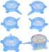 SLSON 6 Pack Stretchable Pet Food Can Cover, Universal Size Silicone Lids for Dog and Cat Food Can, Blue