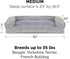 Furhaven Pillow Dog Bed for Medium/Small Dogs, Removable Bolsters, Washable Cover, Faux Fur & Velvet, Smoke Gray
