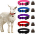 5 Pack Goat Collar with Bell, Adjustable Nylon Collar Set with Anti-Lost Loud Grazing Copper Bells for Farm Animals