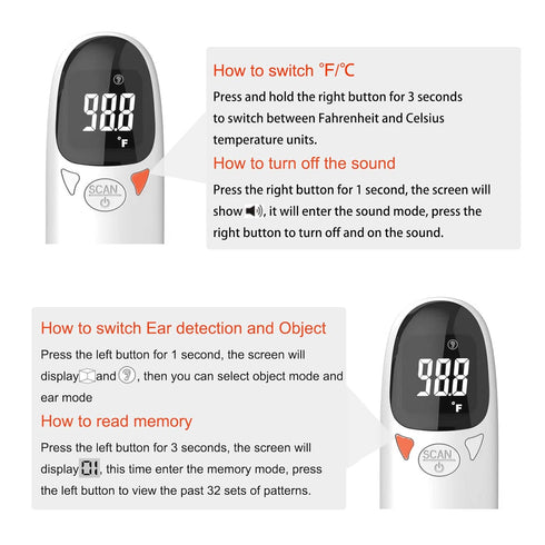 ZLZDIGIH-XB 1 Cat & Dog Thermometer, pet Ear Thermometer, Specially Designed for Pets, Quickly and accurately detects