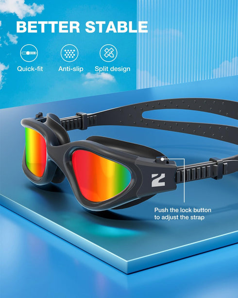 ZIONOR Swim Goggles G1 SE - Anti-Fog Swimming Goggles for Adult Men Women