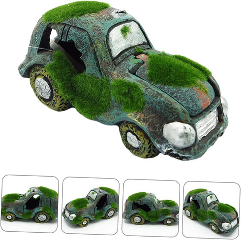 Fish Tank Landscaping Car Truck - Resin Car Ornament for Aquarium Hideout Decorations