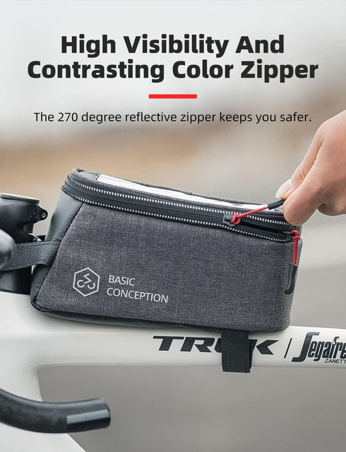 XOSS Bike Phone Front Frame Bag, Bicycle Phone Holder Bike Accessories for Phones