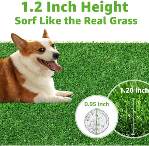 Xydsjjiao 28" 35" x Large Grass Pad for Dogs Potty, Artificial Grass, Soft Fresh Dog Potty Training Rug, Dog Pee Pad