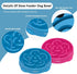 4 Cups Pet Food Bowls for Large Dogs, Slow Feeder Anti-Slip Bowls, 2Pcs Rose Red & Dark Blue