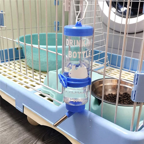 2PCS No Drip Small Animal Water Bottle, 8.45 oz Cage Water Bottles for Small Pets, Bunny, Ferret, Hamster, Guinea Pig