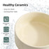 Set of 2 Ceramic Cat Bowls, 5.1 Inch Food and Water Dishes for Cats, 2pcs Beige Cat Feeder