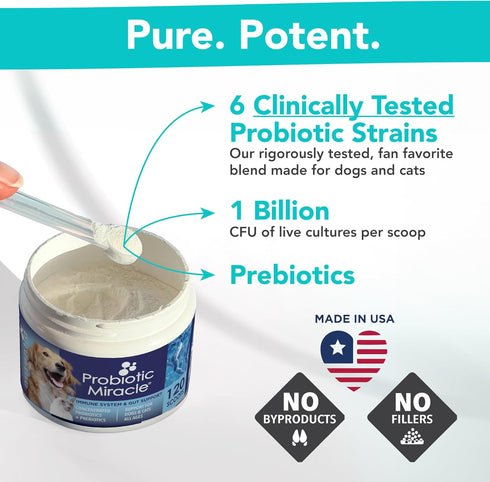 Probiotics for Cats & Dogs: Probiotic Miracle for Digestive Health, Stop Diarrhea & Loose Stool
