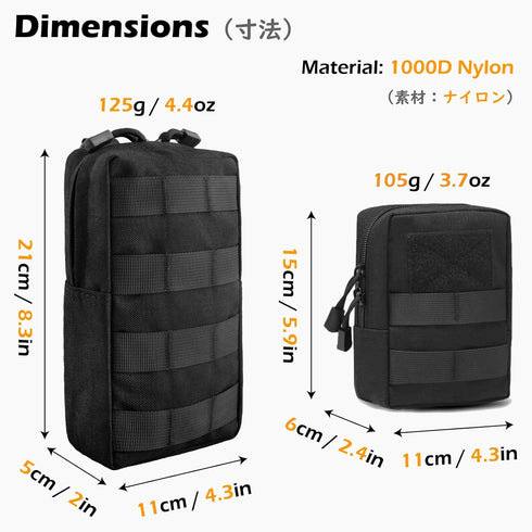 Tactical Cigarette Pouch TRIWONDER Molle Small Military Bag with Battery Cigarette Case and Lighter Slot