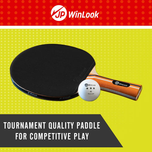 JP WinLook Ping Pong Paddles Set - Portable Table Tennis Paddle Set with Case & Balls