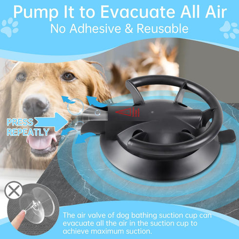 HLOGREE Heavy Duty Suction Cup Dog Bathing Holder for Large Dogs up to 110LBS, Grooming Restraint Anchor