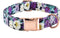 Metal Buckle Dog Collar - Durable Adjustable Soft Collar for Small Medium Large Dogs (M(13-18in), Flower5)