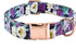Metal Buckle Dog Collar - Durable Adjustable Soft Collar for Small Medium Large Dogs (M(13-18in), Flower5)