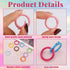 Penitue 34pcs 0.94in (17 Spring O Rings, Colorful Round Snap Keyring Metal Carabiner Clips Loose Leaf Book Binder Rings