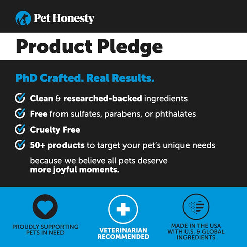 Pet Honesty Chlorhexidine Anti-itch Shampoo 16oz for Dogs and Cats, Helps Allergies, Itching, Shedding, Hot Spots