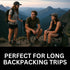 AVIVA Sports 3-in-1 Backpacking 3 lbs Camping Chair, Trekking Poles & Mounted Flashlight All-in-One Kit Small & Weighs