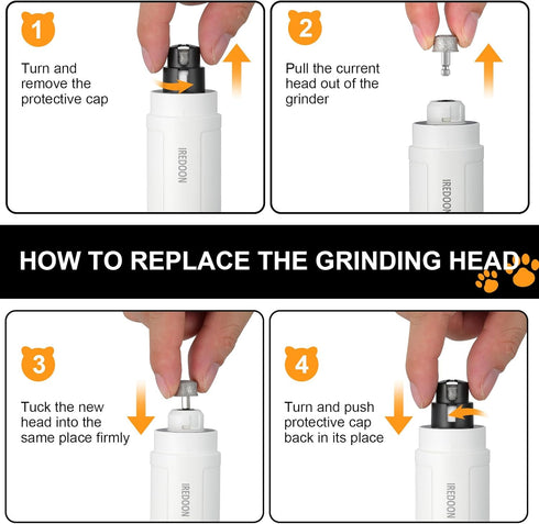 Dog Nail Grinder Replacement Head, Integrated Grinding Head for Casfuy and Most Brands