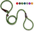 PetiFine 6FT x 1/2" Slip Lead Dog Leash, Reflective Durable Adjustable Nylon Rope for Small Medium Large Dogs (Green)