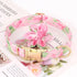 Beirui Cute Girl Dog Collars - Floral Dog Collar with Spring Flower Patterns, Soft Pink Pet Collars for Small Medium