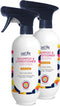Dog Shampoo and Conditioner Foaming 2-in-1 Spray, Plant-Based Vanilla Ginger Scent, 16 Ounce - Pack of 2