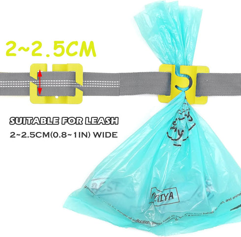 Dog Poop Bags Holder for Basic Leash Hands Free Pet Waste Bags Carrier for Leash Dispenser Dog Walking Accessories for Carrying Used Poo Bags Before You Find Trash Can by YUCHIYA
