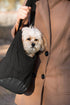 Cozy Plush Pet Carrier Purse - Lightweight Tote Design for Small Dogs and Puppies, Secure Harness Clip (Black)