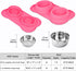 Stainless Steel Dog Food Bowls by AsFrost with Non-Skid Silicone Mat for Dogs & Cats - Pink, 12oz