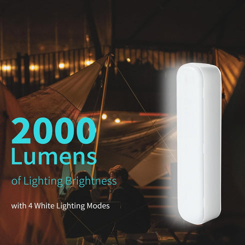 solarohandy 2000 4 Solar Rechargeable Camping Lantern - Lumens, Light Modes, Solar & USB Charging (White)