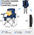 KingCamp Heavy Duty Oversized Comfy Folding Outdoor Portable Lawn Adults Bag Chair with Cooler for Outside Camp