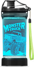 Lightzz Kids Water Bottle, 3D Glowing Monster Truck LED Light, 14 OZ Tritan BPA Free Travel Cup for Kids