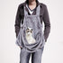 Pet Carrier Bag, Portable Outdoor Chest Apron Pouch for Small Pets, Warm Sleeping Bag for Kittens and Puppies