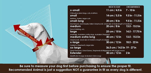 Comfy Cone Pet Cone for Dogs, Cats - X-Small, Black Recovery Collar for Surgery and Wound Care