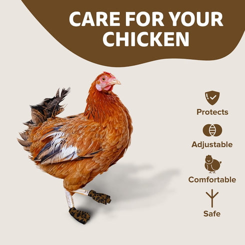 Chicken Shoes for Injured Feet Protective Neoprene Footwear for Chicken, Open-Toe Design for Bumblefoot Relief, Made