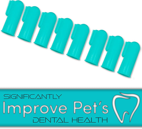 H&H Pets Dog Finger Toothbrushes, Professional Pet Finger Dental Brush Set for Dogs, Soft Bristles, Size Small, 4 Count