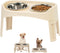 IRIS USA Elevated Dog Bowls, Adjustable Height, 2 Thick 64 oz Stainless Steel Bowls, Spill-Proof, Made in USA Plastic
