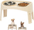 IRIS USA Elevated Dog Bowls, Adjustable Height, 2 Thick 64 oz Stainless Steel Bowls, Spill-Proof, Made in USA Plastic