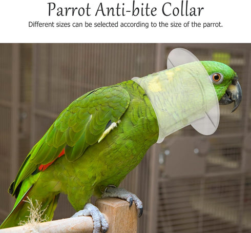 POPETPOP Bird Collar Pet Parrot - Bite Collar, Grab Feather Lick Wound Healing Safety Practical Neck Cover for Macaw