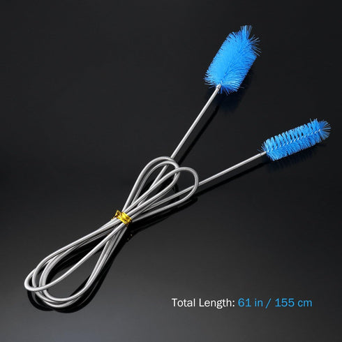 UEETEK Stainless Flexible Cleaning Brush - Double Ended Canister Filter Tube Hose Pipe Cleaner for Aquariums