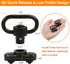 Keymod 2 Point Sling Mounts, 2 Pack 1.25" Quick Detach QD Sling Swivels for Keymod System